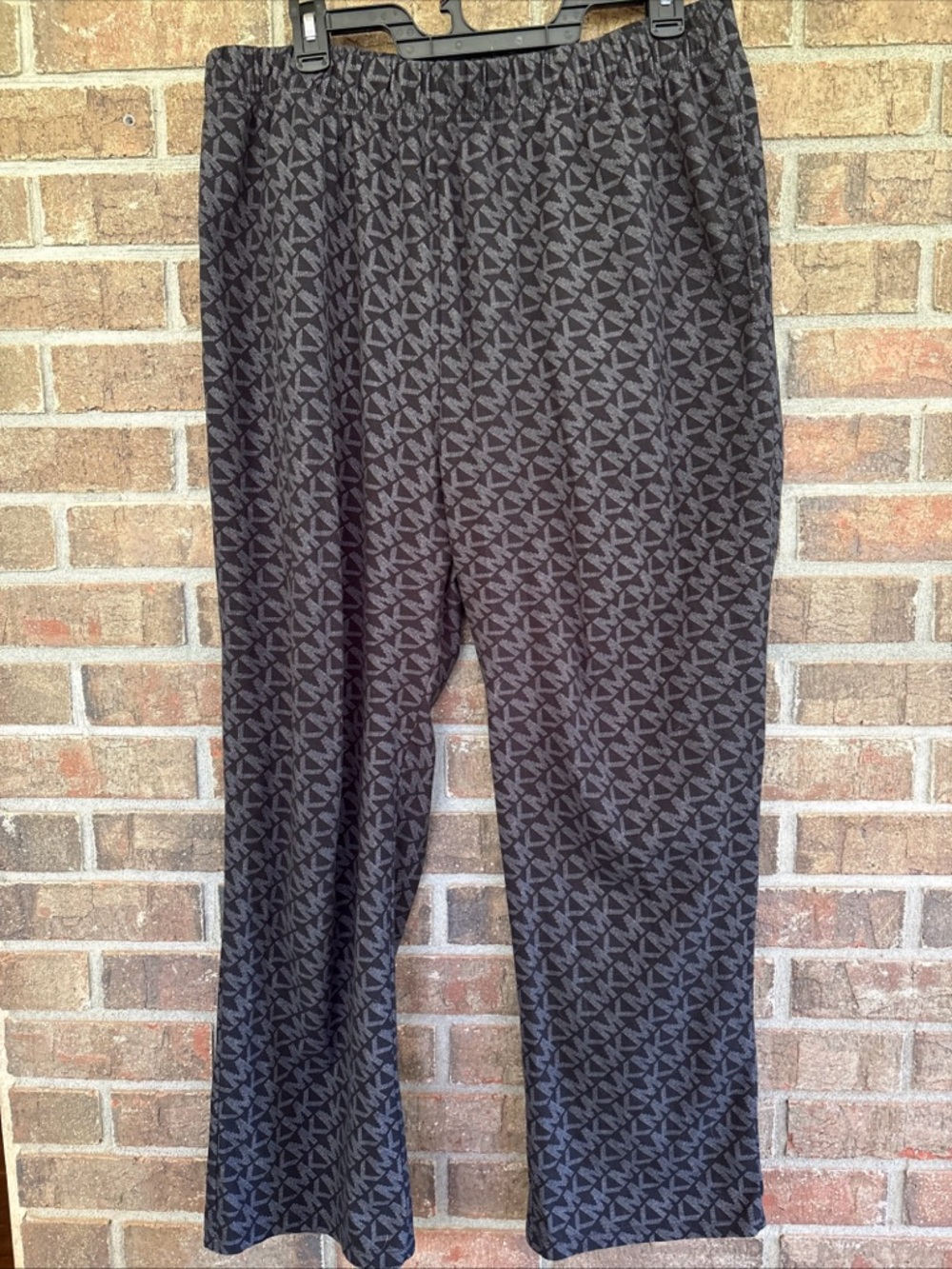 Michael Kors Black Monogram Elastic Waist Joggers